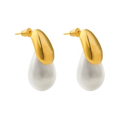 Серьги матовая каплевидной формы lan-3109