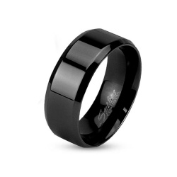 Черное кольцо из стали Spikes Сlassic